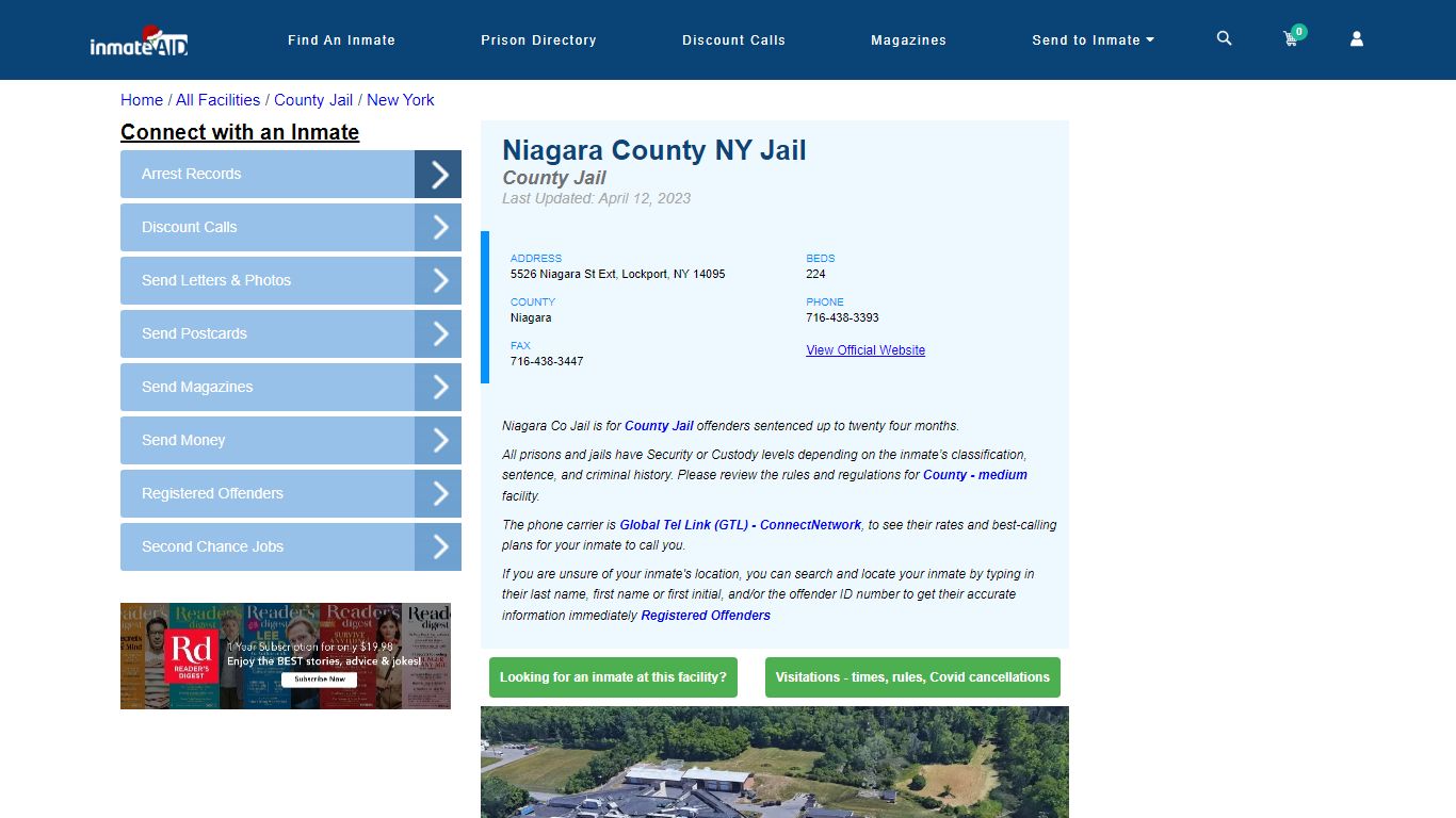 Niagara County NY Jail - Inmate Locator - Lockport, NY
