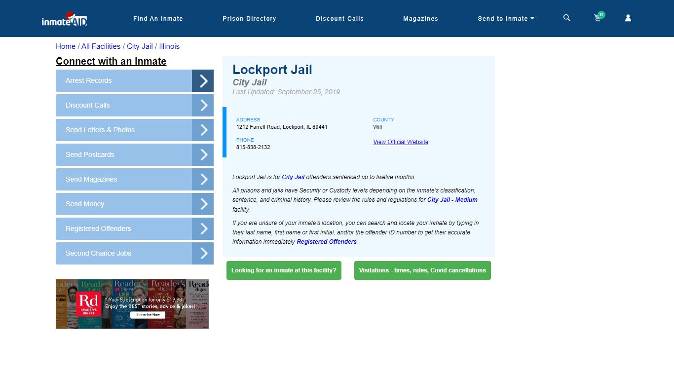 Lockport Jail | Inmate Locator